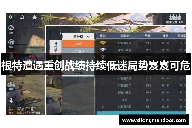 根特遭遇重创战绩持续低迷局势岌岌可危